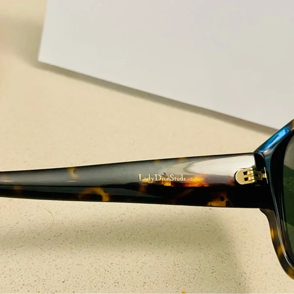 Dior Tortoiseshell Sunglasses with Gold Accent Vintage New Old Stock Christian Dior Gold Tortoise  main image 2